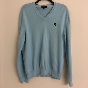 Vintage blue, black, and white Express sweater